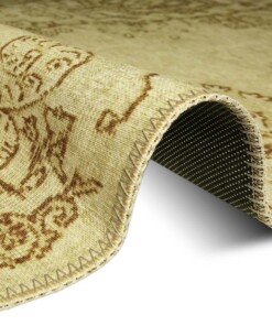 Vintage vloerkleed Rosa - goud - close up, thumbnail