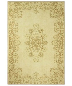 Vintage vloerkleed Rosa - goud - overzicht boven, thumbnail