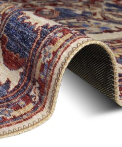 Klassiek vloerkleed Ernest - rood/blauw - close up, thumbnail Klassiek vloerkleed Ernest - rood/blauw - close up, thumbnail