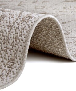 Binnen & buiten vloerkleed vintage Malaga - crème/lichtbruin - close up, thumbnail Binnen & buiten vloerkleed vintage Malaga - crème/lichtbruin - close up, thumbnail