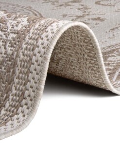 Binnen & buiten vloerkleed vintage Sevilla - crème/lichtbruin - close up, thumbnail Binnen & buiten vloerkleed vintage Sevilla - crème/lichtbruin - close up, thumbnail