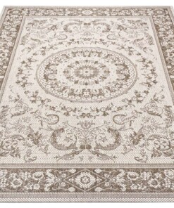 Binnen & buiten vloerkleed vintage Sevilla - crème/lichtbruin - overzicht schuin, thumbnail Binnen & buiten vloerkleed vintage Sevilla - crème/lichtbruin - overzicht schuin, thumbnail