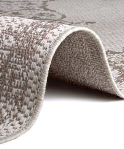 Binnen & buiten vloerkleed vintage Edinburgh - crème/lichtbruin - close up, thumbnail Binnen & buiten vloerkleed vintage Edinburgh - crème/lichtbruin - close up, thumbnail