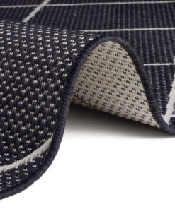 Binnen & buiten vloerkleed ruiten Parijs - zwart/crème - close up, thumbnail Binnen & buiten vloerkleed ruiten Parijs - zwart/crème - close up, thumbnail