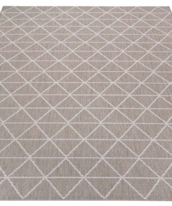 Binnen & buiten vloerkleed Geo - crème/lichtbruin - overzicht schuin, thumbnail Binnen & buiten vloerkleed Geo - crème/lichtbruin - overzicht schuin, thumbnail