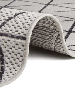 Binnen & buiten vloerkleed Geo -  crème/zwart - close up, thumbnail