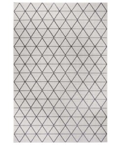 Binnen & buiten vloerkleed Geo -  crème/zwart - overzicht boven, thumbnail