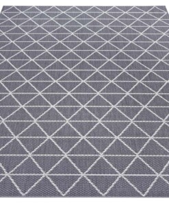 Binnen & buiten vloerkleed Geo -  grijs/zilver - overzicht schuin, thumbnail