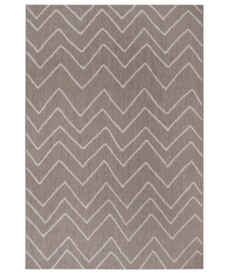 Binnen & buiten vloerkleed zigzag Venetië - lichtbruin/crème - overzicht boven, thumbnail Binnen & buiten vloerkleed zigzag Venetië - lichtbruin/crème - overzicht boven, thumbnail