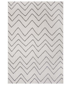 Binnen & buiten vloerkleed zigzag Venetië - crème/zwart - overzicht boven, thumbnail Binnen & buiten vloerkleed zigzag Venetië - crème/zwart - overzicht boven, thumbnail