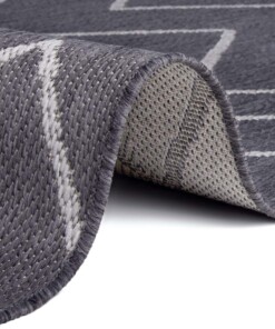 Binnen & buiten vloerkleed zigzag Venetië - grijs/zilver - close up, thumbnail Binnen & buiten vloerkleed zigzag Venetië - grijs/zilver - close up, thumbnail