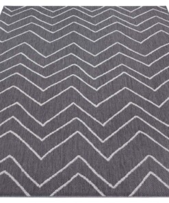 Binnen & buiten vloerkleed zigzag Venetië - grijs/zilver - overzicht schuin, thumbnail Binnen & buiten vloerkleed zigzag Venetië - grijs/zilver - overzicht schuin, thumbnail