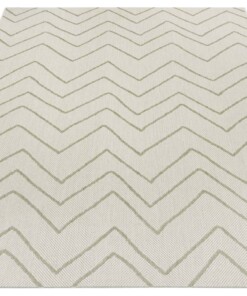 Binnen & buiten vloerkleed zigzag Venetië - crème/groen - overzicht schuin, thumbnail Binnen & buiten vloerkleed zigzag Venetië - crème/groen - overzicht schuin, thumbnail