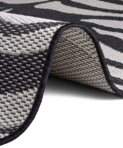 Binnen & buiten vloerkleed Zebra - zwart/crème - close up, thumbnail Binnen & buiten vloerkleed Zebra - zwart/crème - close up, thumbnail