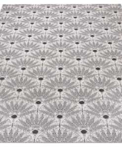 Binnen & buiten vloerkleed Paauw - zwart/crème - overzicht schuin, thumbnail