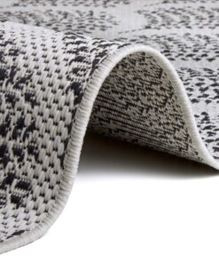 Binnen & buiten vloerkleed Forest - crème/zwart - close up, thumbnail