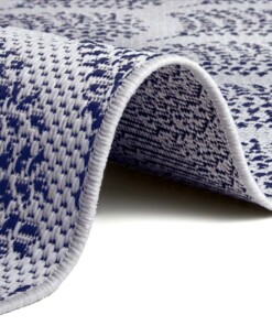 Binnen & buiten vloerkleed Forest - crème/blauw - close up, thumbnail Binnen & buiten vloerkleed Forest - crème/blauw - close up, thumbnail