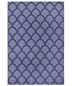 Binnen & buiten vloerkleed Forest - blauw/crème - overzicht boven, thumbnail