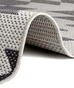 Binnen & buiten vloerkleed Kelim - crème/zwart - close up, thumbnail Binnen & buiten vloerkleed Kelim - crème/zwart - close up, thumbnail