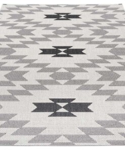 Binnen & buiten vloerkleed Kelim - crème/zwart - overzicht schuin, thumbnail Binnen & buiten vloerkleed Kelim - crème/zwart - overzicht schuin, thumbnail