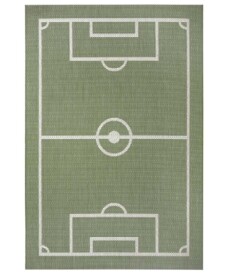 Kinderkamer vloerkleed Voetbalveld - groen/zwart - overzicht boven, thumbnail Kinderkamer vloerkleed Voetbalveld - groen/zwart - overzicht boven, thumbnail