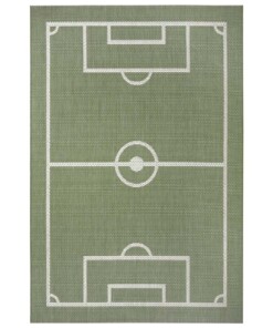 Kinderkamer vloerkleed Voetbalveld - groen/zwart - overzicht boven, thumbnail Kinderkamer vloerkleed Voetbalveld - groen/zwart - overzicht boven, thumbnail