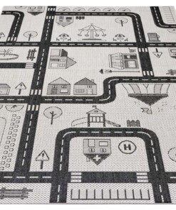 Speelkleed City Funfair - crème/zwart - overzicht schuin, thumbnail