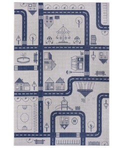 Speelkleed City Funfair - crème/blauw - overzicht boven, thumbnail