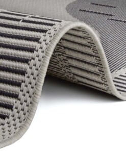 Kinderkamer vloerkleed  avonturenpark - crème/zwart - close up, thumbnail