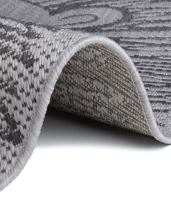 Rond kinderkamer vloerkleed Leeuw - zilver/grijs - close up, thumbnail