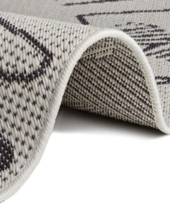 Rond kinderkamer vloerkleed Alfabet - crème/zwart - close up, thumbnail Rond kinderkamer vloerkleed Alfabet - crème/zwart - close up, thumbnail