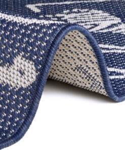 Rond kinderkamer vloerkleed Alfabet - blauw/crème - close up, thumbnail Rond kinderkamer vloerkleed Alfabet - blauw/crème - close up, thumbnail