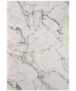 Hoogpolig vloerkleed marble Mayrin - zwart/crème - overzicht boven, thumbnail