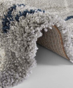 Hoogpolig vloerkleed Disa - grijs - close up, thumbnail