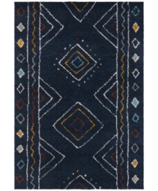 Hoogpolig vloerkleed Disa - blauw/meerkleurig - overzicht boven, thumbnail Hoogpolig vloerkleed Disa - blauw/meerkleurig - overzicht boven, thumbnail