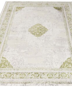 Modern vloerkleed Canela - zilver/groen - overzicht schuin, thumbnail Modern vloerkleed Canela - zilver/groen - overzicht schuin, thumbnail