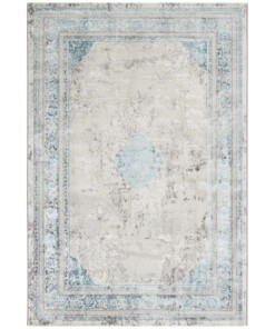 Modern vloerkleed Canela - zilver /Turquoise - overzicht boven, thumbnail