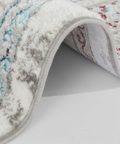 Modern vloerkleed Canela - zilver/meerkleurig - close up, thumbnail