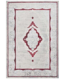 Modern vintage vloerkleed Alba - zilver/rood - overzicht boven, thumbnail Modern vintage vloerkleed Alba - zilver/rood - overzicht boven, thumbnail