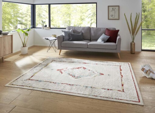 Modern vintage vloerkleed Alba - zilver/grijs - sfeer
