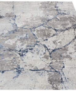 Modern vloerkleed Dayron - zilver/blauw - overzicht schuin, thumbnail