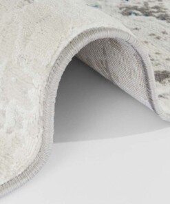 Modern vloerkleed Dayron - zilver/turquoise - close up, thumbnail