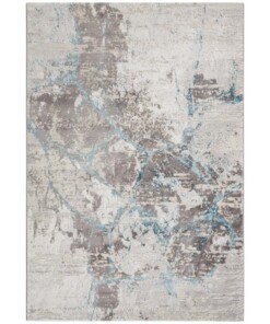 Modern vloerkleed Dayron - zilver/turquoise - overzicht boven, thumbnail