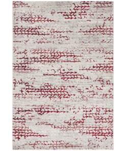 Modern vloerkleed Delio - zilver/rood - overzicht boven, thumbnail