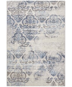 Modern vloerkleed Favio - zilver/donkerblauw - overzicht boven, thumbnail