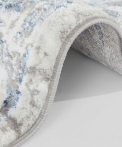 Modern vloerkleed Jenaro - zilver/donkerblauw - close up, thumbnail