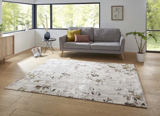Modern vloerkleed Maceo - zilver/goud - sfeer