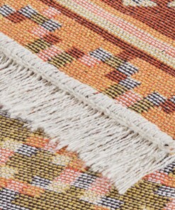 Kelim vloerkleed Kaveri - meerkleurig - close up, thumbnail