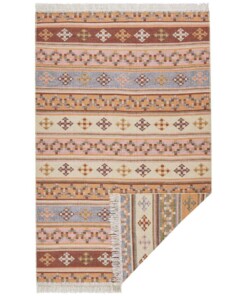 Kelim vloerkleed Kaveri - meerkleurig - overzicht boven, thumbnail