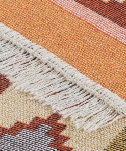 Kelim vloerkleed Banas - meerkleurig - close up, thumbnail Kelim vloerkleed Banas - meerkleurig - close up, thumbnail
